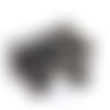 10 boutons en résine gris - 17mm - tr3144