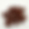 19 boutons en cuir marron - 25mm et 16mm - bri1334