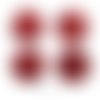 4 boutons en résine bordeaux dégradé - 36mm - bri1335