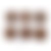 6 boutons en résine marron / beige - 27/28mm - tr3160