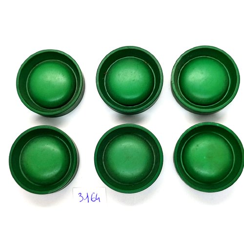 6 boutons en résine vert - 35mm - tr3164