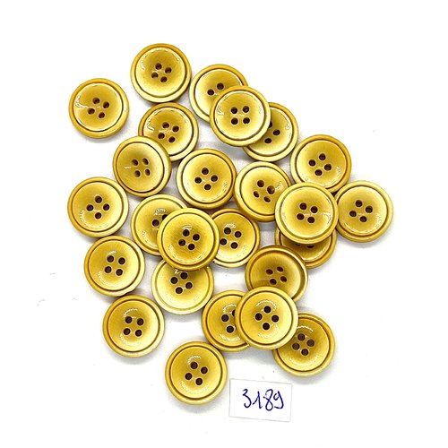 25 boutons en résine vert / kaki- 14mm - tr3189