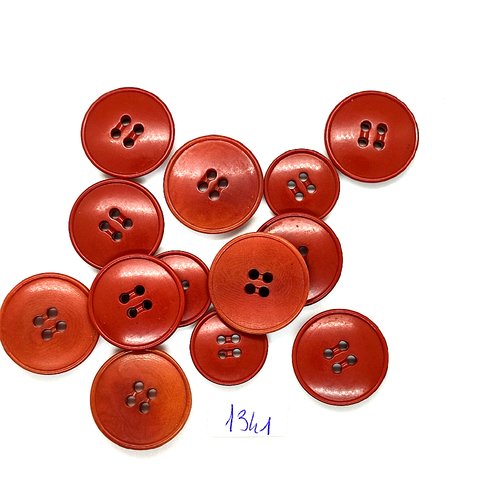 13 boutons en résine marron - 23mm - 21mm et 18mm - bri1341