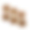6 boutons en résine beige / marron - 32mm - bri1353