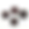4 boutons en cuir marron - 23mm et 26mm - bri1355