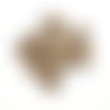 12 boutons en résine beige foncé - 22mm - bri1358