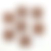 7 boutons en cuir marron (caramel) - 22mm - tr3201