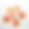 6 boutons en résine orange - 27mm et 22mm - tr3207