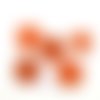 5 boutons en résine orange - 27mm et 21mm - tr3206