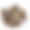 15 boutons en résine marron / taupe - 18mm - tr3218
