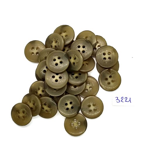 31 boutons en résine vert - 18mm - tr3221