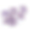 7 boutons fantaisie en résine lilas et noir - 14x24mm - bri1376