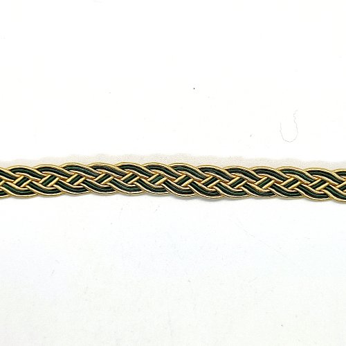 3m de galon polyester jaune et vert - 10mm