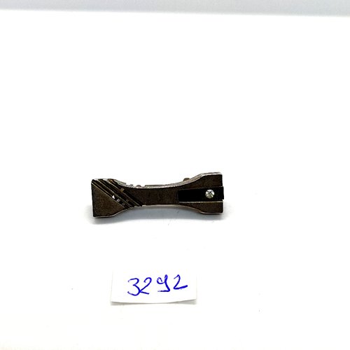 1 broche métal argenté et noir - 10x33mm - tr3292