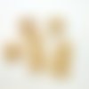 7 boutons en résine beige - 21mm - tr3320