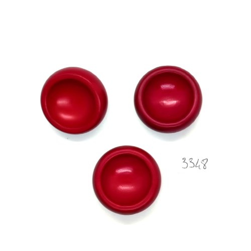 3 boutons en résine bordeaux - 30mm - tr3348