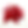 61 boutons en résine rouge  - taille différente - tr3356