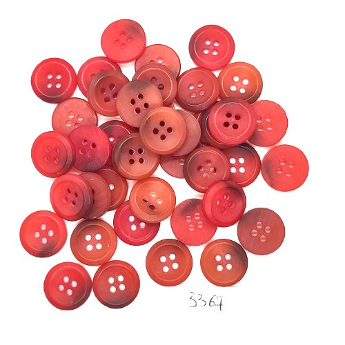 37 boutons en résine rose foncé - 15mm - tr3367