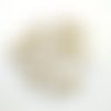 16 boutons en résine blanc et doré - 15mm - tr3372