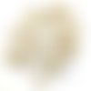 35 boutons en résine blanc et doré - 13mm - tr3373