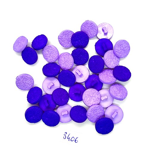 38 boutons en résine lilas et violet - 14mm - tr3406