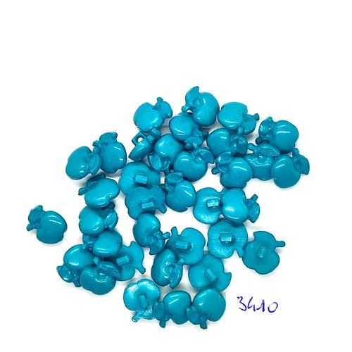35 boutons en résine une pomme vert émeraude - 18mm - tr3410