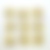 9 boutons en résine beige - 23mm - tr3422