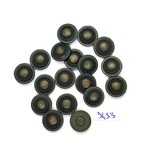 18 boutons en résine vert - 15mm - tr3453