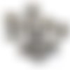10 boutons en résine gris clair et foncé- 20/21mm - tr3458