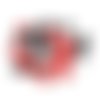 23 boutons en résine rouge et noir - 13mm - tr3522