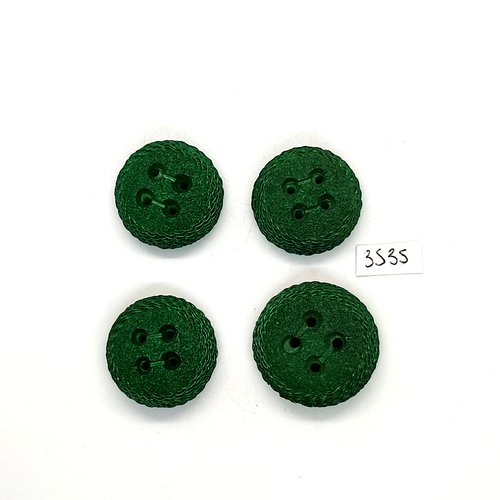 4 boutons en résine vert - 27mm et 30mm - tr3535