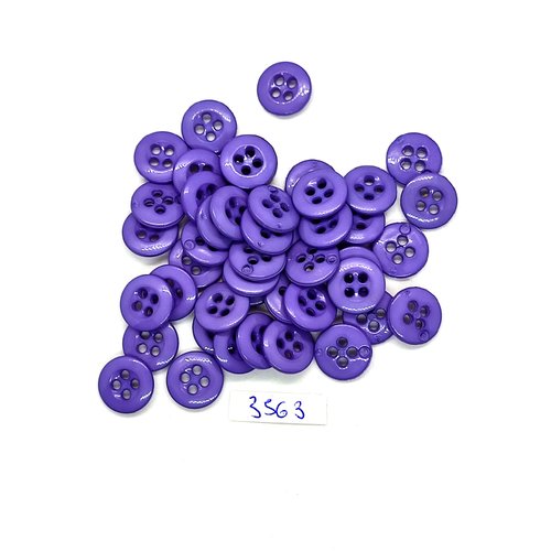 46 boutons en résine lilas - 12mm - tr3563