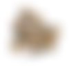 10 boutons en résine marron et beige - 21mm - tr3610
