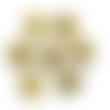 7 boutons en résine doré - 30mm - tr3613