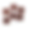 6 boutons en cuir marron- 25mm - tr3479