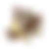 25 boutons en résine doré et cuivre - taille diverse - tr3486
