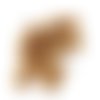 19 boutons en résine marron / beige - 18mm - tr3585