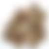 32 boutons en résine doré et transparent - 17mm - tr3600