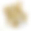 30 boutons en résine doré et blanc cassé - 13mm - tr3603