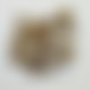 38 boutons en résine doré - 15mm et 11mm - tr3605
