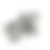 8 boutons en résine argenté - 18mm - tr3614