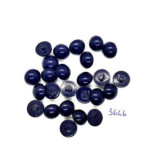 25 boutons en résine noir - 12mm - tr3646