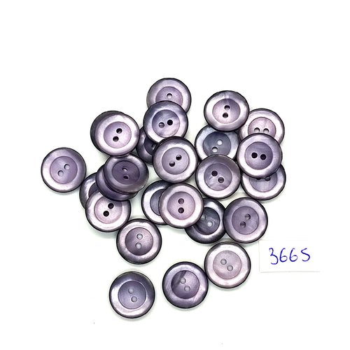 26 boutons en résine lilas - 15mm - tr3665