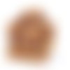 40 boutons en résine marron - 15mm - tr3670