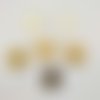 6 boutons en métal doré - 21mm - tr3682