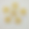 6 boutons en résine doré - 22mm - tr3683