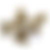 13 boutons en résine gris transparent et doré - 15mm - tr3691