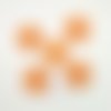 5 boutons en résine orange - 22mm - tr3722