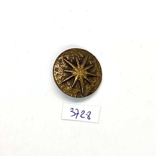 1 bouton en métal doré - 28mm - tr3728