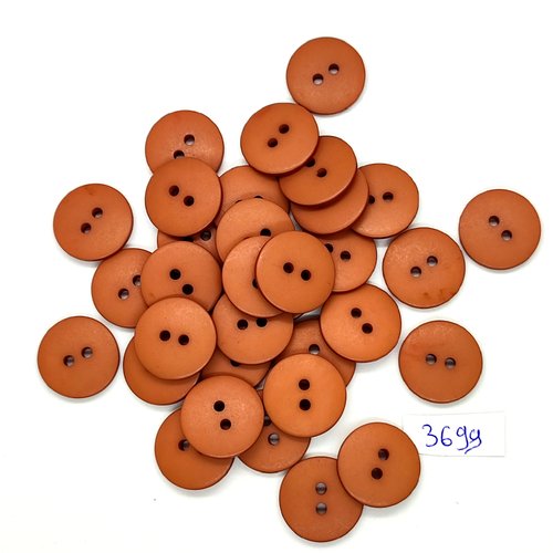 33 boutons en résine marron - 18mm - tr3699